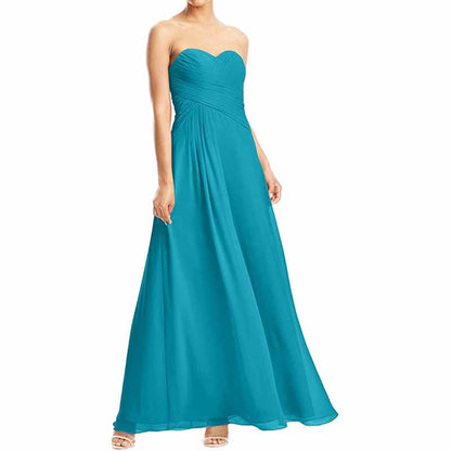Chiffon Bridesmaid Dress Custom Prom Dress Long Evening Gowns