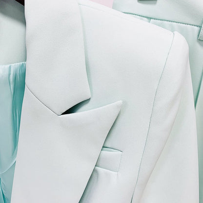 Women Fashion Pants Suit Blazer + Flare Trousers Two Piece Pantsuits