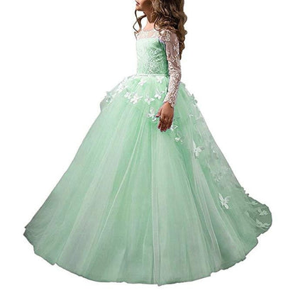 sd-hk Vintage Children Dresses For Wedding Party Formal Ball Gown