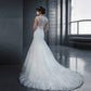 sd-hk White Mermaid Wedding Dress Lace Hollow Out Bride Prom Gowns