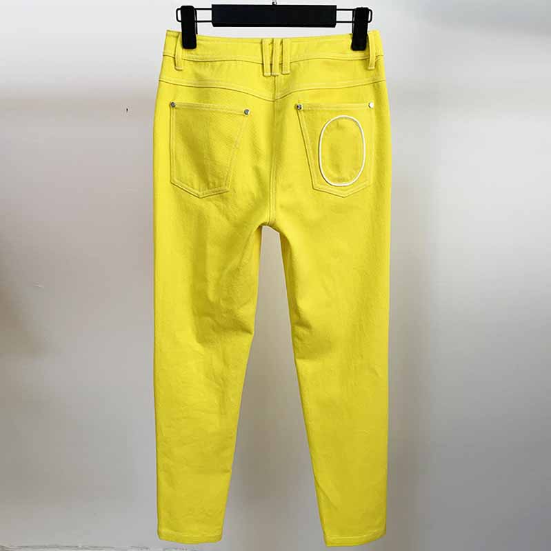 Women's Yellow Skinny Jeans Slim Fit Jeans & Denim Pants
