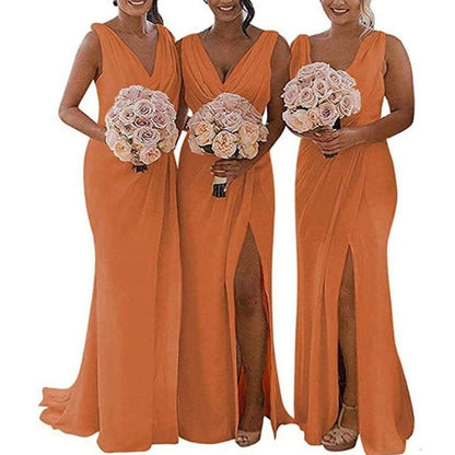 Chiffon Bridesmaid Dress Long Formal Evening Prom Party Gown