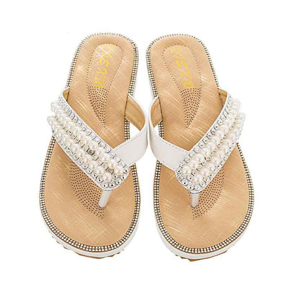 Women Sandals Casual Flat T-Strap Comfortable Flip Flops Beach Shoes