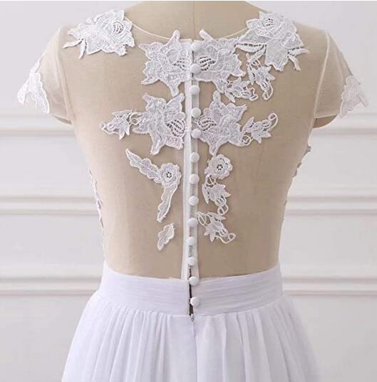 sd-hk Sleeveless Long Wedding Dress Hollowed Pattern