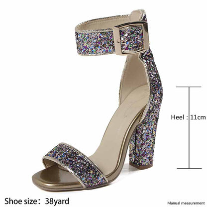 Wedding High Heels Shoes Bridal Glitter Heels For A Summer Party