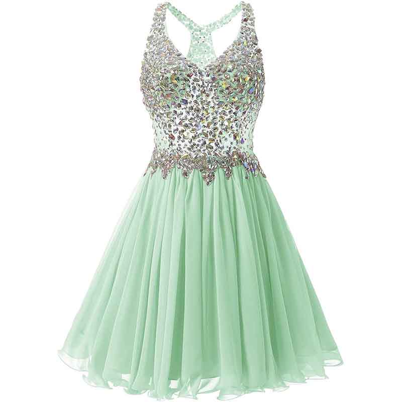 Women's Beaded Chiffon Homecoming Dresses Short Prom Gown 20 SD Dresscode & Fashiontrends Women's Beaded Chiffon Homecoming Dresses Short Prom Gown 20 SD Dresscode & Fashiontrends