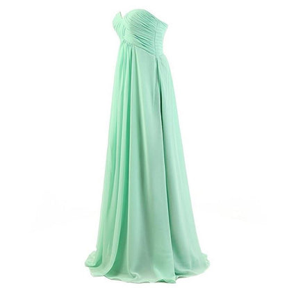 Wedding Chiffon Strapless Bridesmaids Dress Women Evening Growns