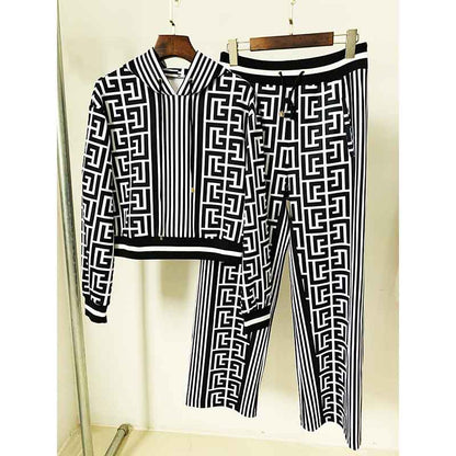 Women's Pantsuit Hooded Sweater + Wide Leg Two Piece Suit Casual Pantsuit Set