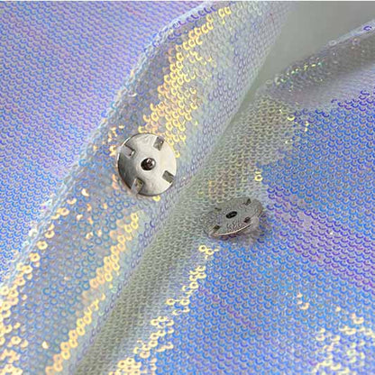 Women Sequins Blazer Sequin Jacket Long Sleeve Glitter Party Shiny Lapel Coat Jacket