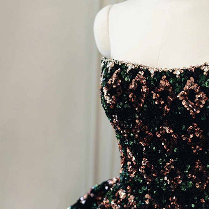 Ball Gown Sequin Sweetheart Sleeveless Glitter Quinceanera Dresses Palace Fantasy Prom