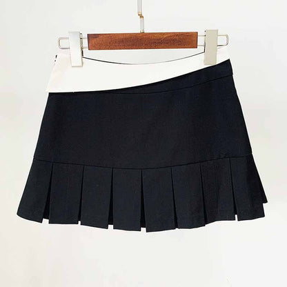 Ladies Black Short Blazer + Black Skirt 2 Pieces Set Mini Skirt Suits