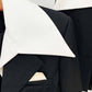 Ladies Black Short Blazer + Black Skirt 2 Pieces Set Mini Skirt Suits