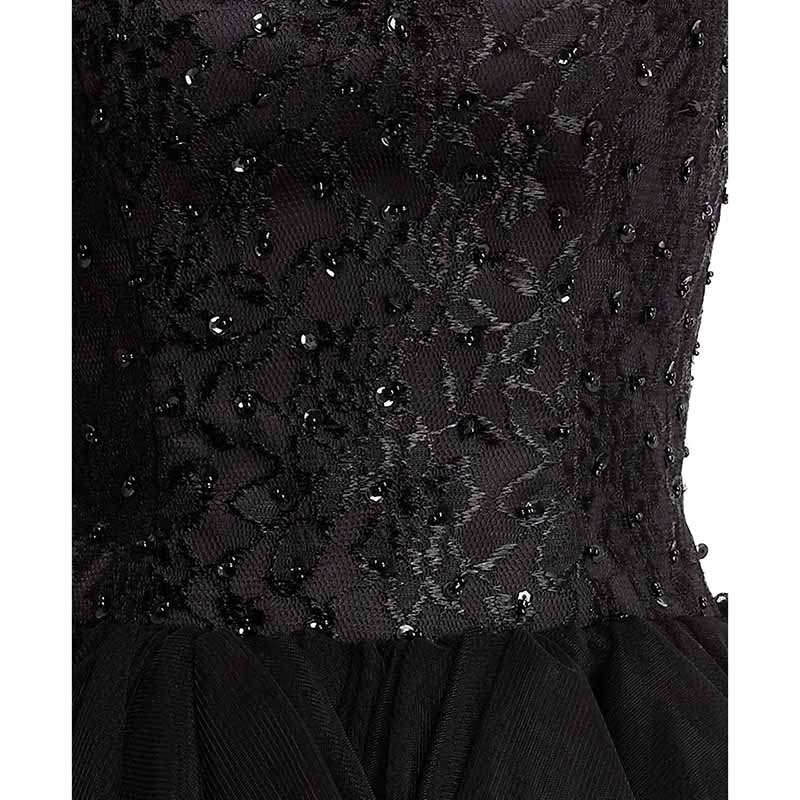 Women Black Gala Short Prom Tulle Strapless Evening Cocktail Party Homecoming Dress