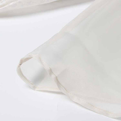 Women French Court Style Printed Shirt Lace Up Blouse