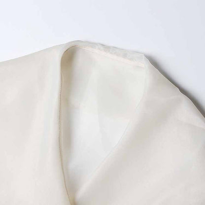 Women French Court Style Printed Shirt Lace Up Blouse