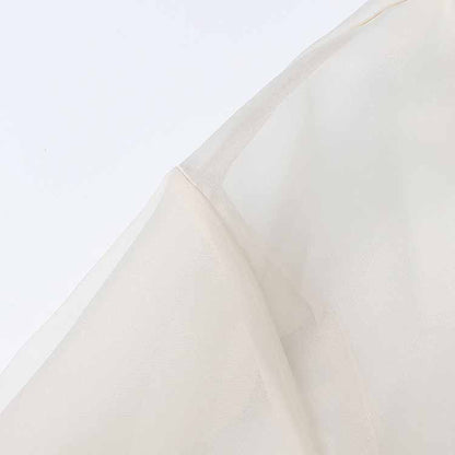 Women French Court Style Printed Shirt Lace Up Blouse