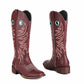 Women's Embroidered Squared Toe Western Medieval Retro Cowboy Boots