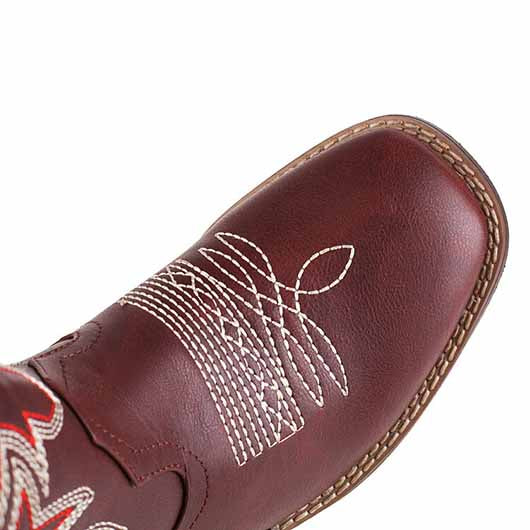 Women's Embroidered Squared Toe Western Medieval Retro Cowboy Boots