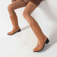 Women's Western Cowboy Boots Block Heel Mid Calf Cowgirl Boots