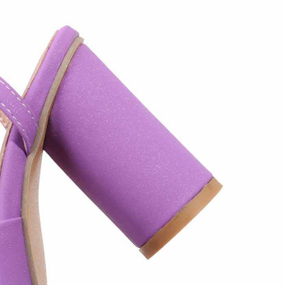 Women's Bow Knot Heeled Sandals Bridal Wedding Ankle Strap Chunky Heels