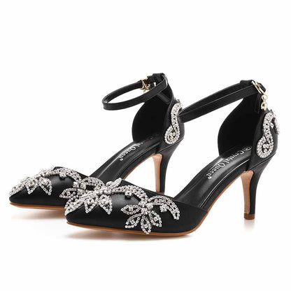 Elegant Crystal Queen bridal crystal heels for wedding with intricate jeweled embellishments