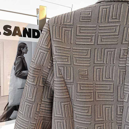 Women's Brown Tailored Double-breasted Blazer