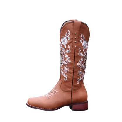 S&Dco Women's Western Cowboy Boots with Floral Design