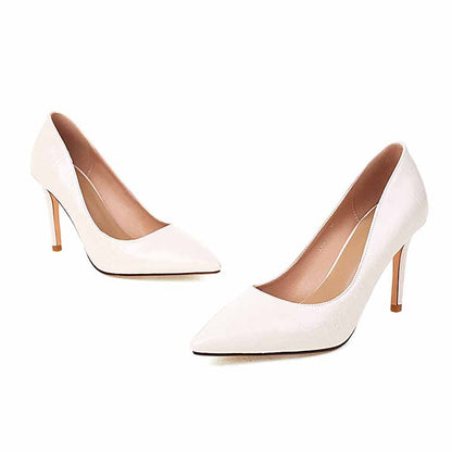 Women's Pointy Toe Dress Pump Middle Heels