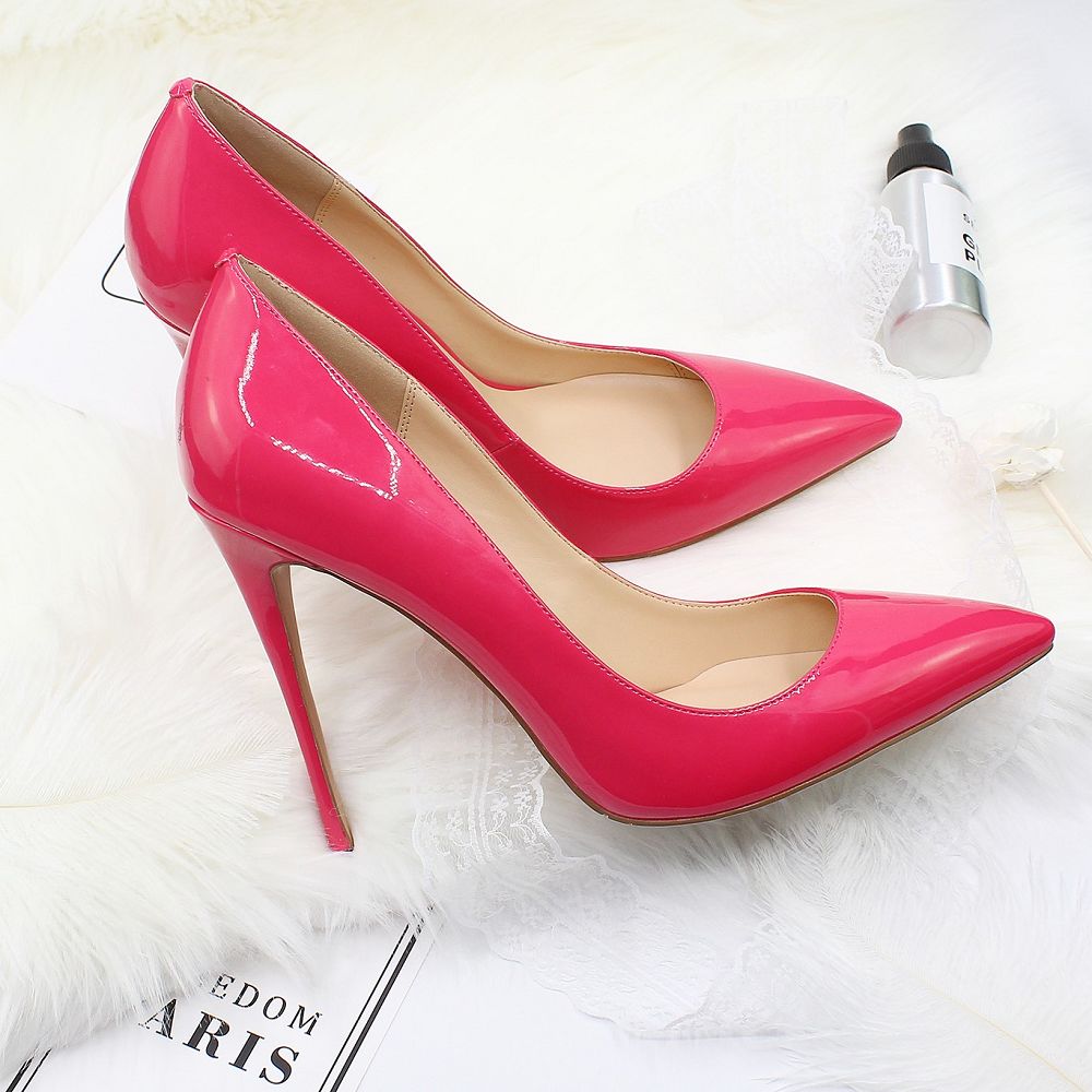 Tucomosi Pointed Toe Heels Solid Color Wedding Shoes Plus Size