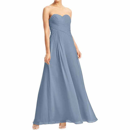 Chiffon Bridesmaid Dress Custom Prom Dress Long Evening Gowns