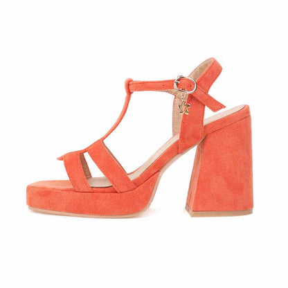 Women's Suede Shoes Platform Heels Sandals Wedge Chunky Heels