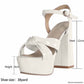 White Wedding Wedge Shoes Bridal Heels For A Summer Party