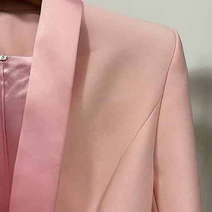 Women's Golden Lion Buttons Blazer Style V Neck Mini Dress