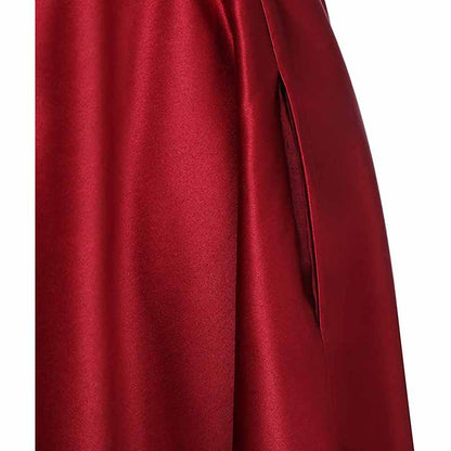 Girls Spaghetti Short Satin Prom Dress V-Neck Beaded Homecoming Evening Party Gowns