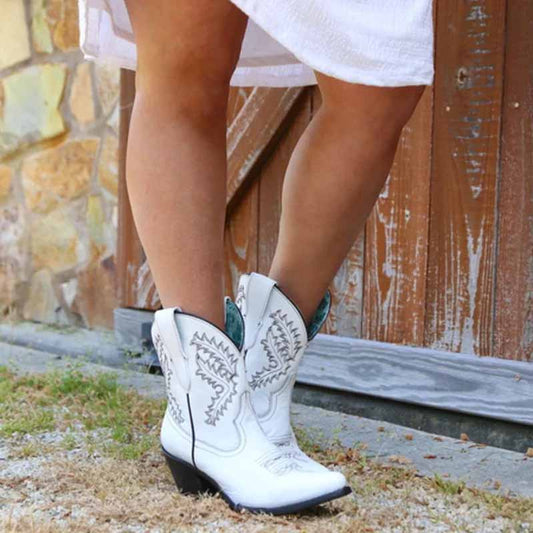 Women's Short Chunky Heel Country Dress Boots Ankle Dress Booties