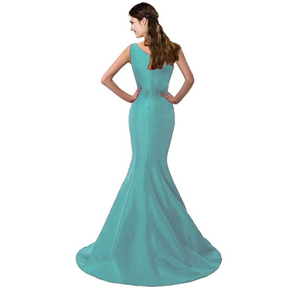 Off The Shoulder Bridesmaid Dress Wedding Prom Evening Dress Strapless Mermaid Gowns