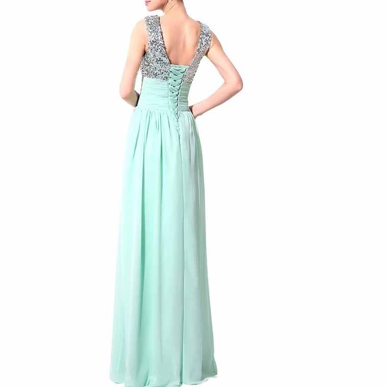 Sequin Top Bridesmaid Dress Chiffon Floor-Length Bridesmaid Dress100+colors