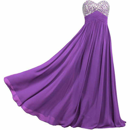 Sequin Top Chiffon Bottom Strapless Bridesmaid Dress 100 Colors Available