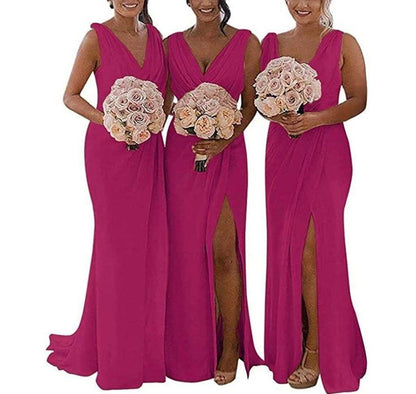 Chiffon Bridesmaid Dress Long Formal Evening Prom Party Gown