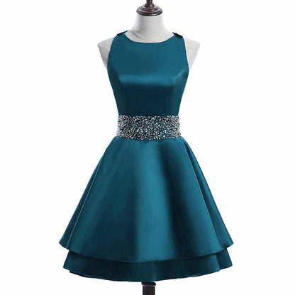 Women's Short Homecoming Dresses Mini Satin Prom Dress