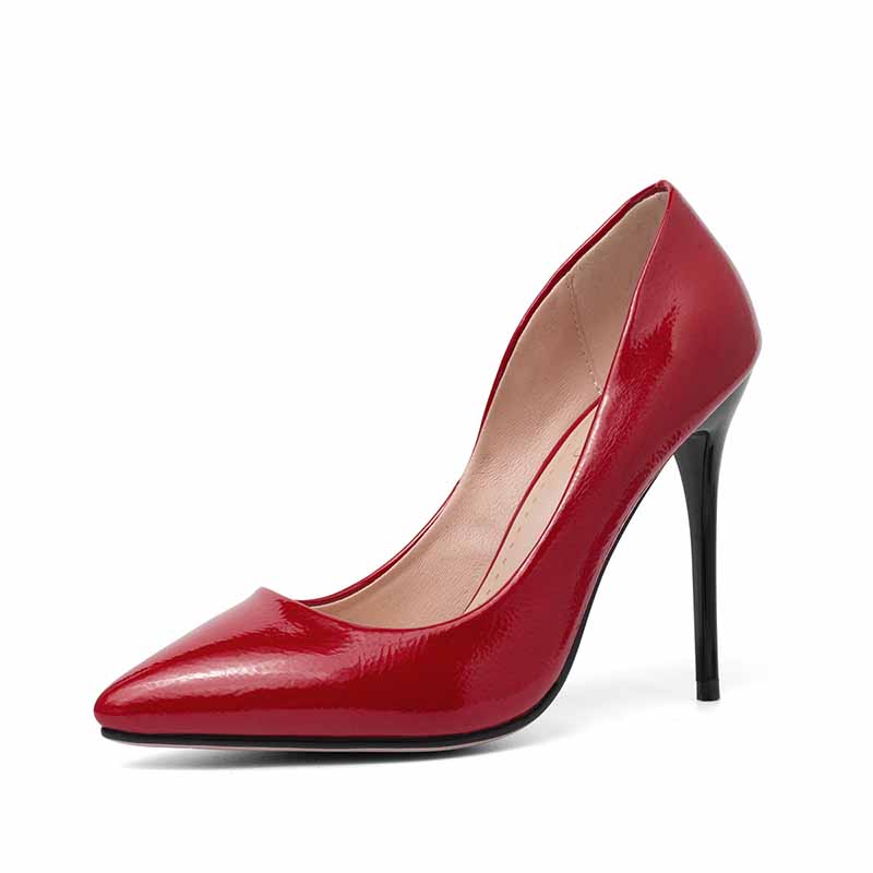 Women's Pointy Toe Dress Pump Patent Leather PU Heels