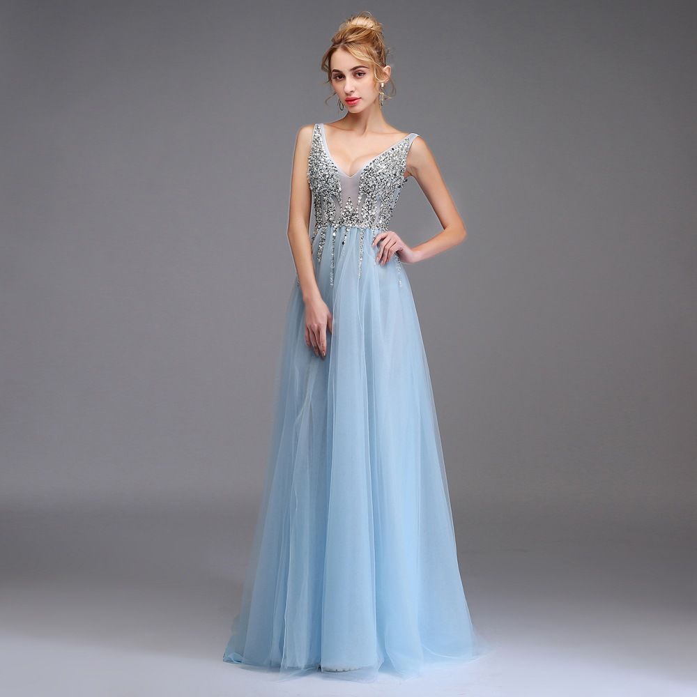 sd-hk Women Long Prom Gowns V Neck Sleeveless Evening Maxi Dress SD Dresscode & Fashiontrends sd-hk Women Long Prom Gowns V Neck Sleeveless Evening Maxi Dress SD Dresscode & Fashiontrends