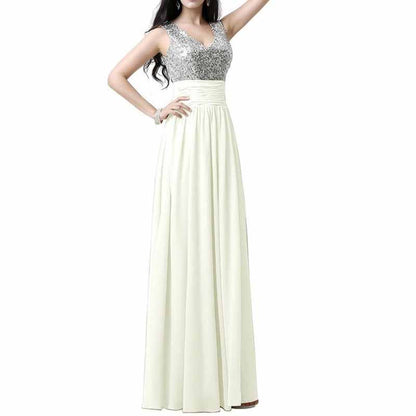 Sequin Top Bridesmaid Dress Chiffon Floor-Length Bridesmaid Dress100+colors