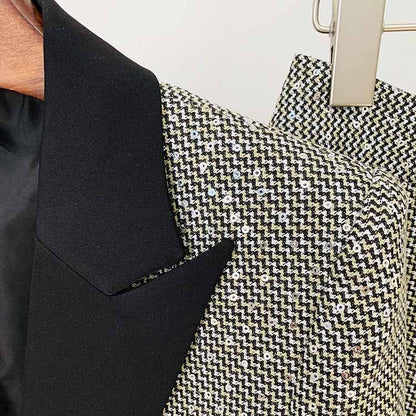 Women's Suit Trousers With Check Pattern Fashion Two PIeces Pansuits