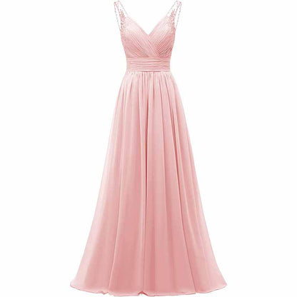 Long Bridesmaid Dresses Custom Chiffon Wedding Guest  Evening Prom Gowns
