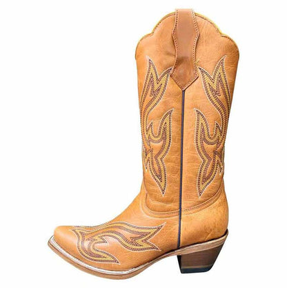 Women Cowboy Western Boots Yellow | Pink | Orange