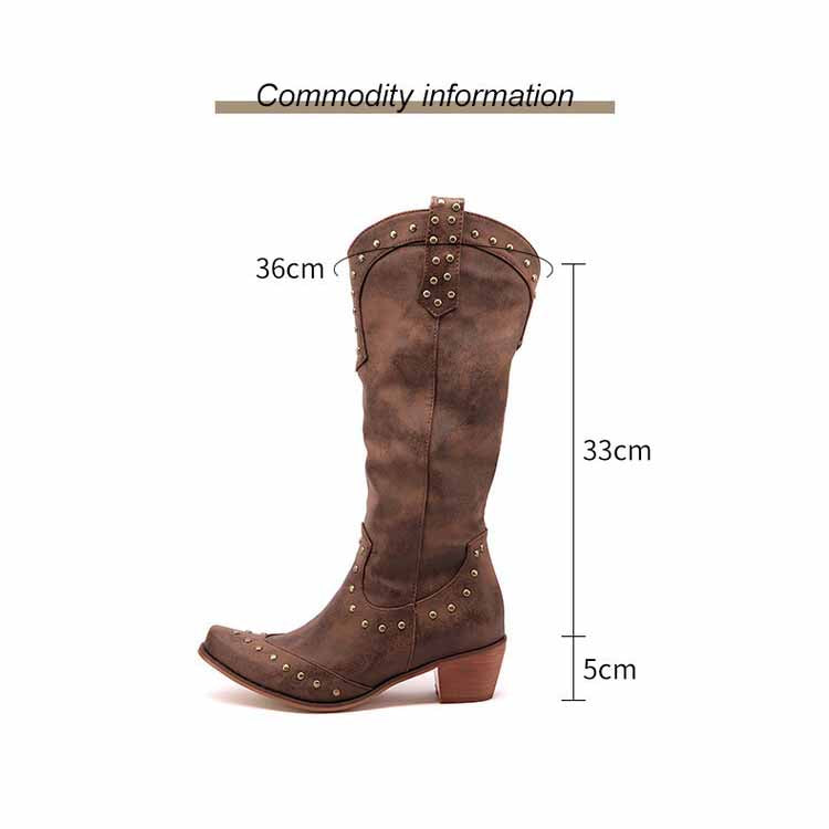Women Western Boots Cowgirl Boots Ladies Pointy Toe Fashion Boots