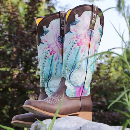 S&Dco Women's Western Cowboy Boots with Floral Design