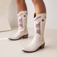 Women's Floral Embroidery Pointed Toe Cowgirl Boots