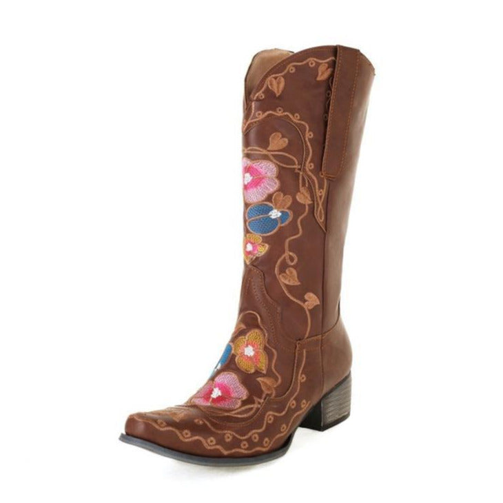 Women's Classic Country Cowgirl Boots Embroidered boot
